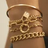 Layered Chain Bracelet Set>MICAS Fashion