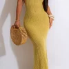 Halter Knit Backless Cover-up Dress>MICAS Clearance