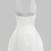 Halter Neck Backless Sleeveless Mini Dress>MICAS Fashion
