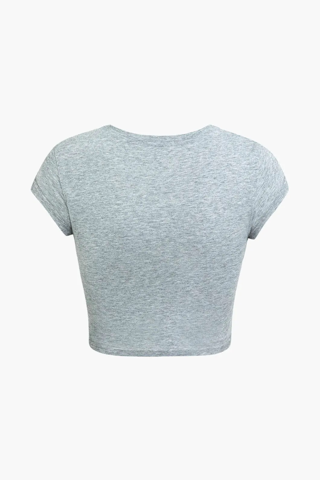 Hands Print Round Neck Crop T-shirt>MICAS Hot