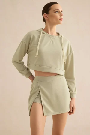 Hooded And Slit Mini Skirt Set>MICAS Online