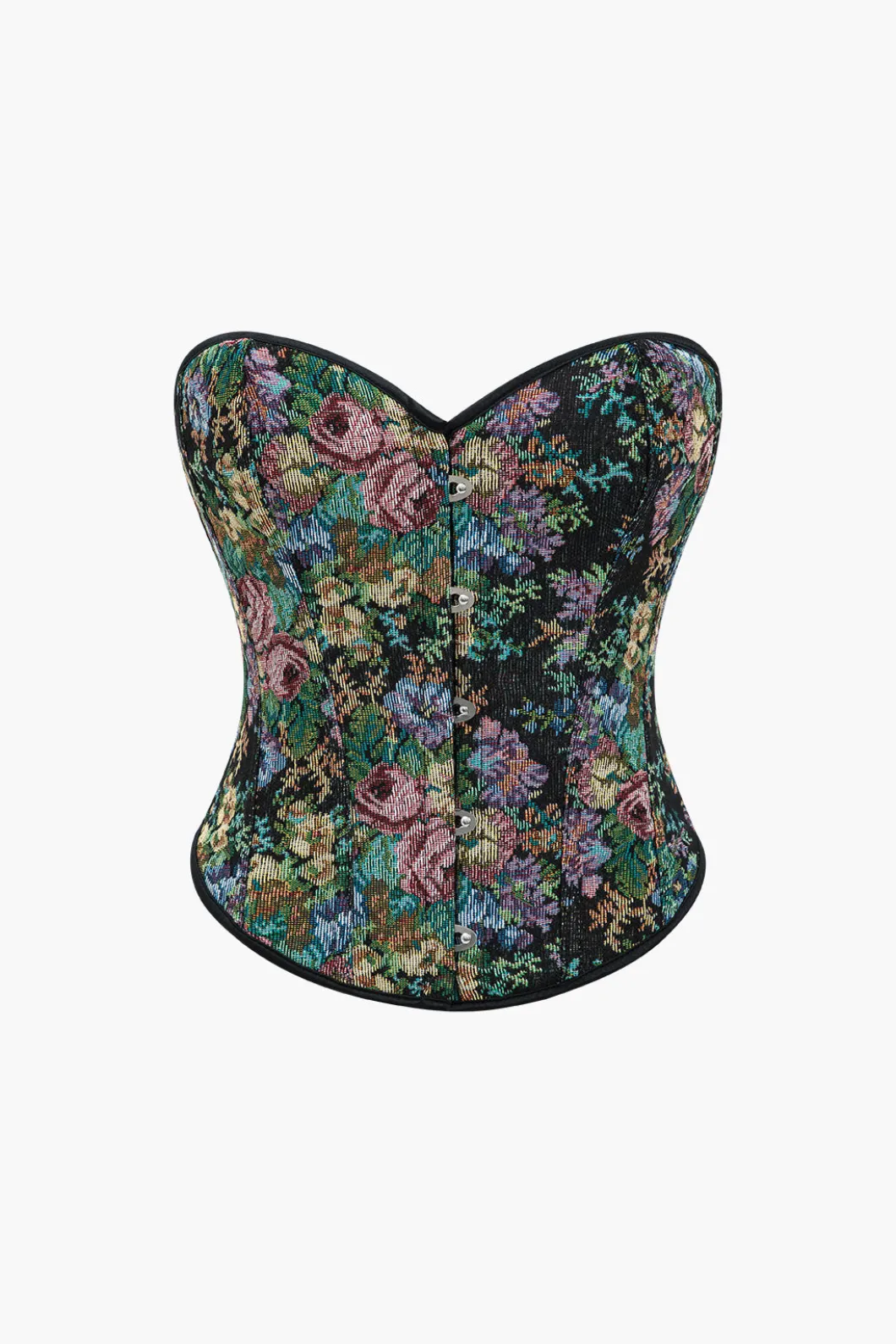 Jacquard Corset Waist Contrast Binding Ribbon Tube Top>MICAS Hot