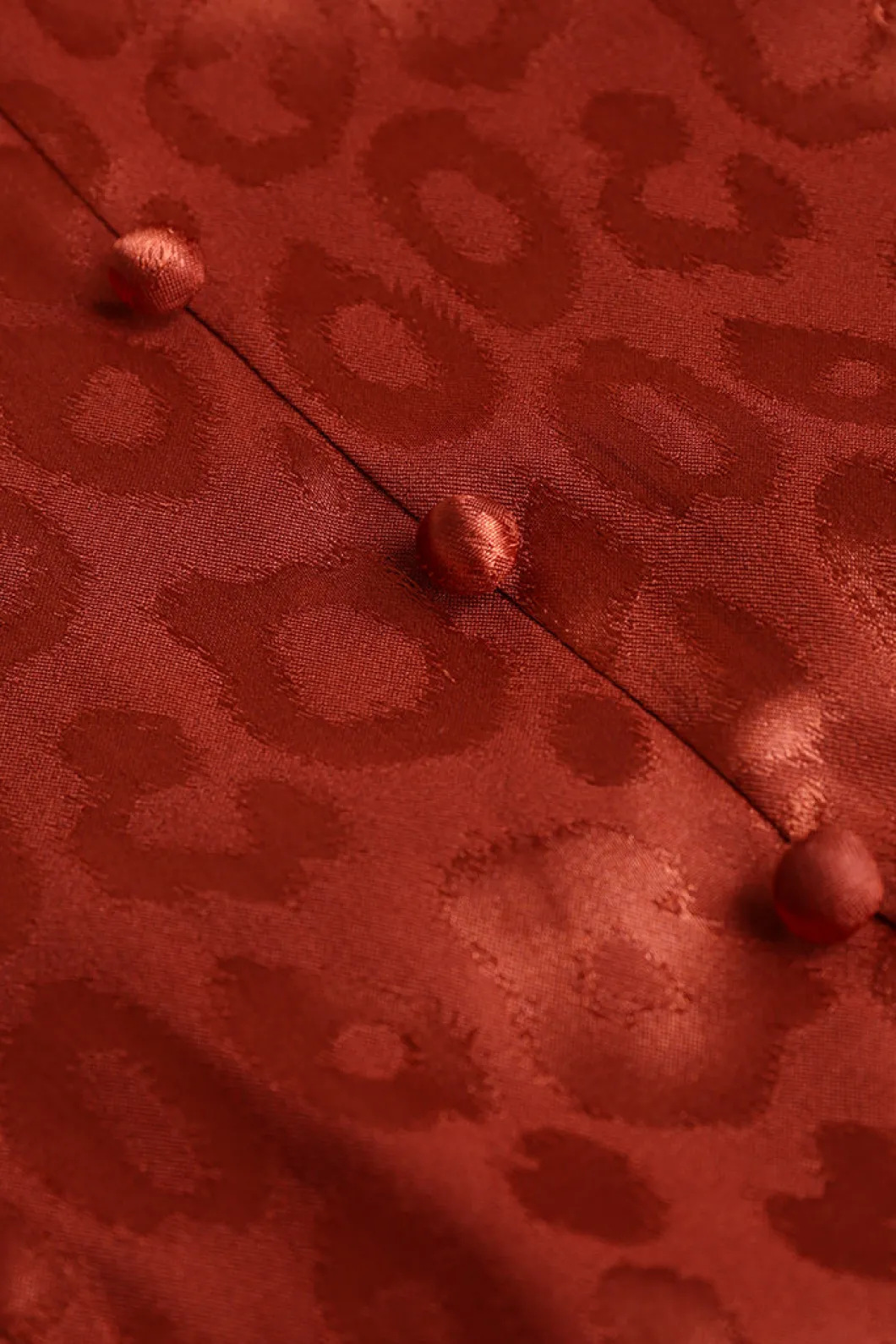 Jacquard Satin V Neck Buttons Long Sleeve Mini Dress>MICAS Discount