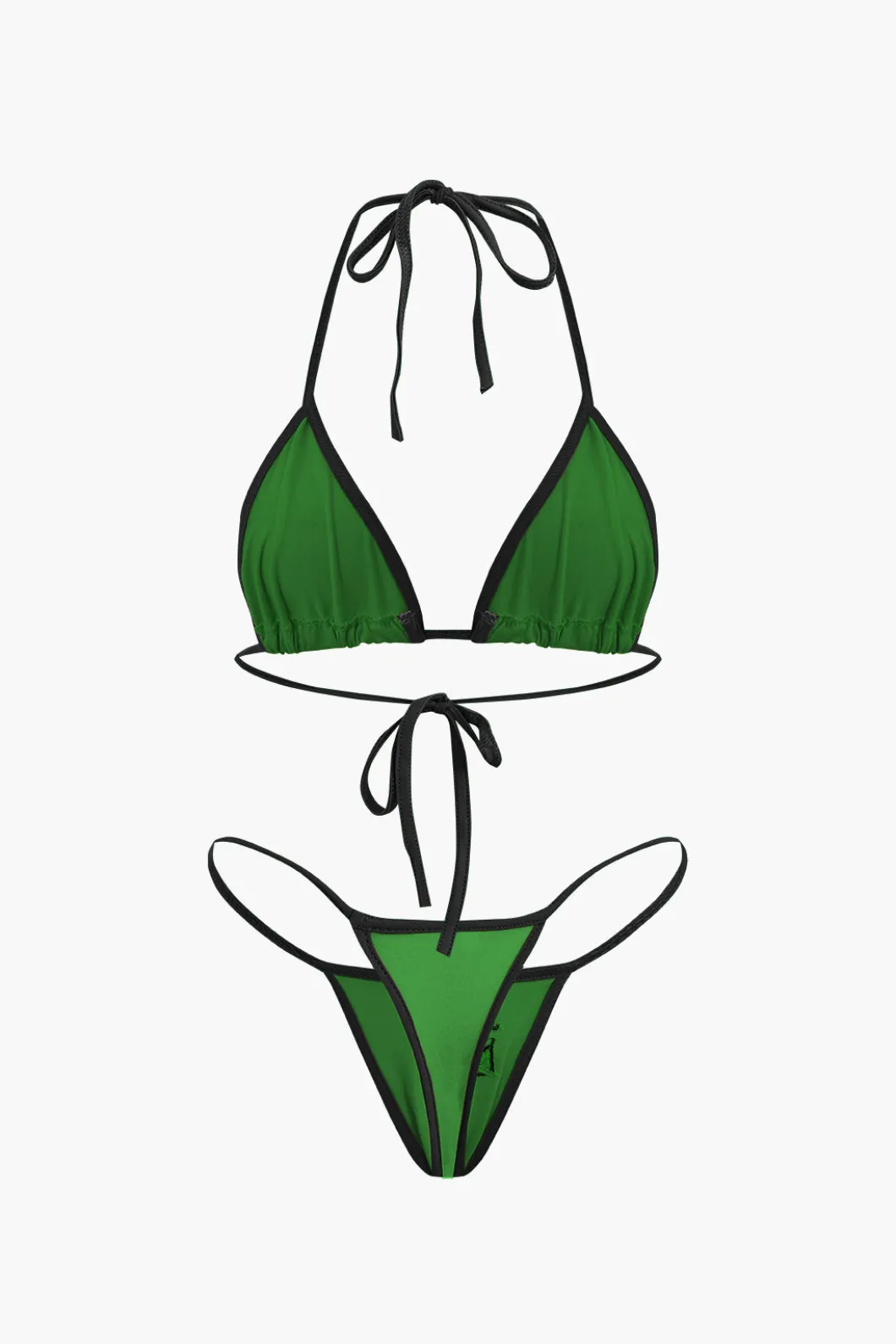 JAMAICA Embroidered Contrast Bikini Set>MICAS New