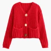 Knit Button Pocket Cardigan>MICAS Best