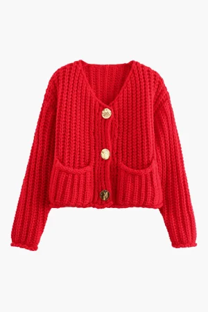 Knit Button Pocket Cardigan>MICAS Best