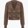 Knit Button Pocket Sweater Cardigan>MICAS Hot