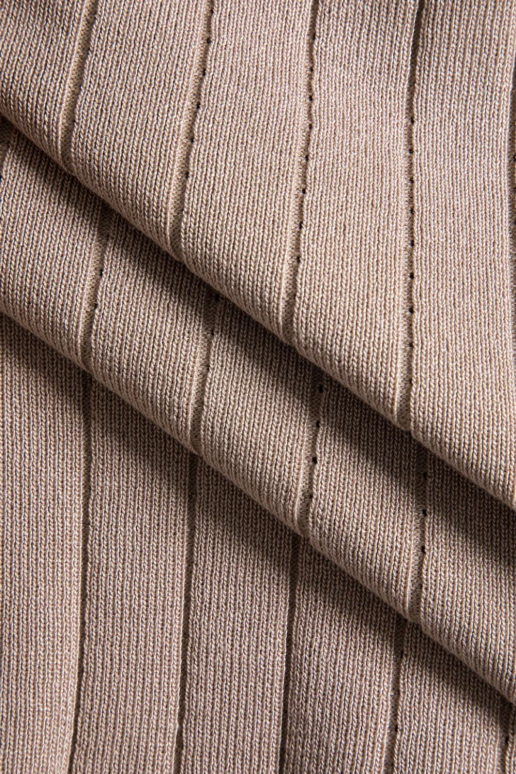 Knit Button V-Neck Hollow Out Long Sleeve Dress>MICAS Online