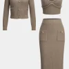 Knit Cami Top And Cardigan And Skirt Set>MICAS Online