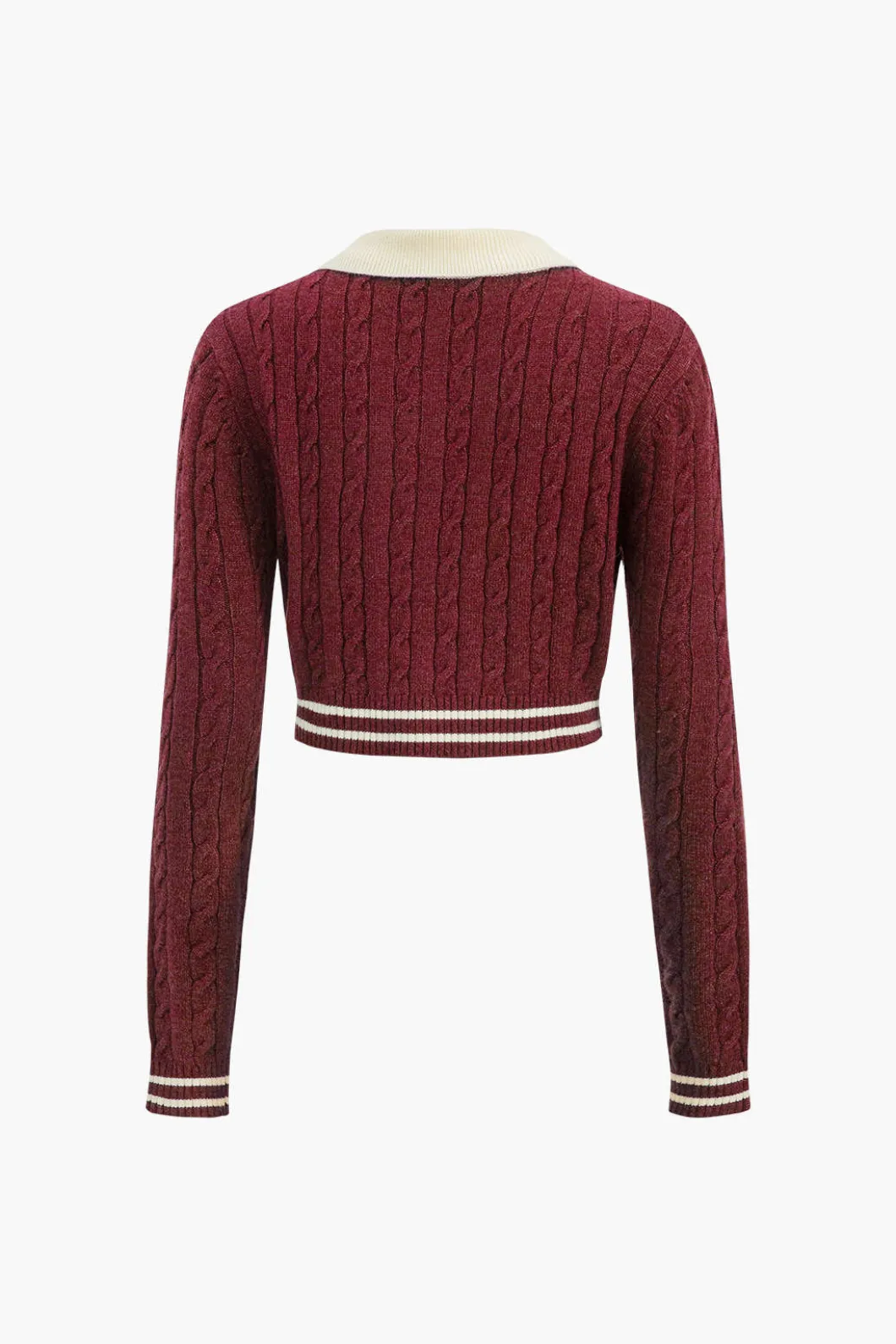 Knit Color Block Button Fake Pockets Long-Sleeve Top>MICAS Sale