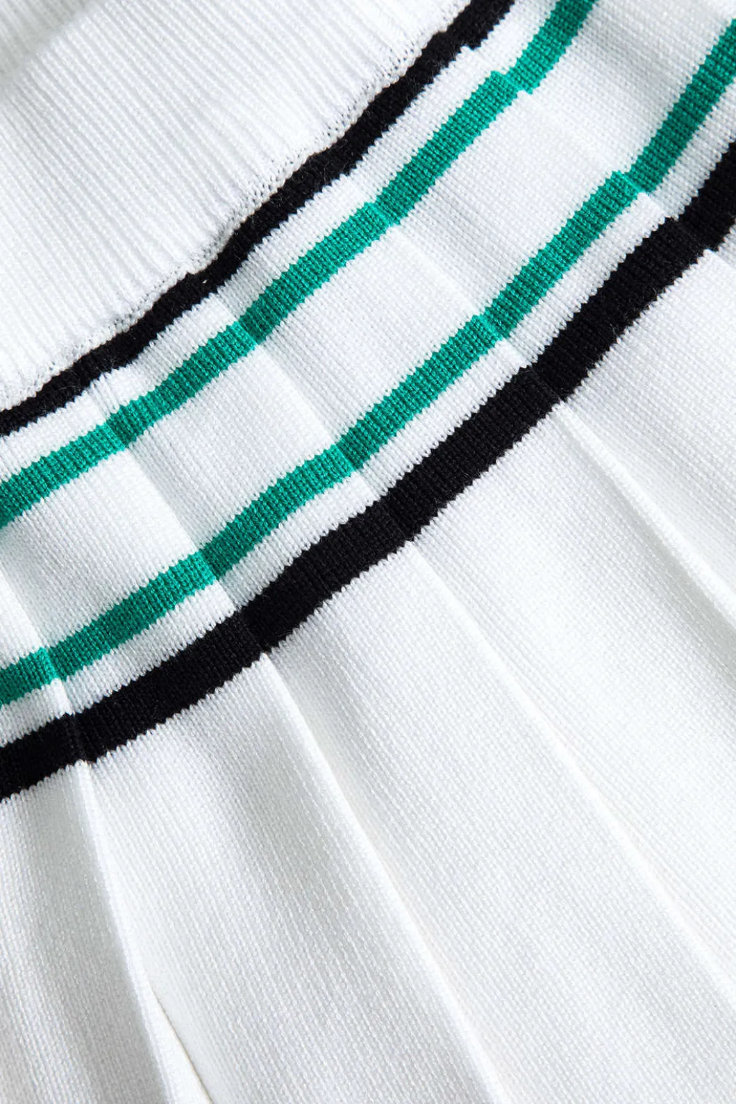 Knit Color Block Pleated Mini Skirt>MICAS Best