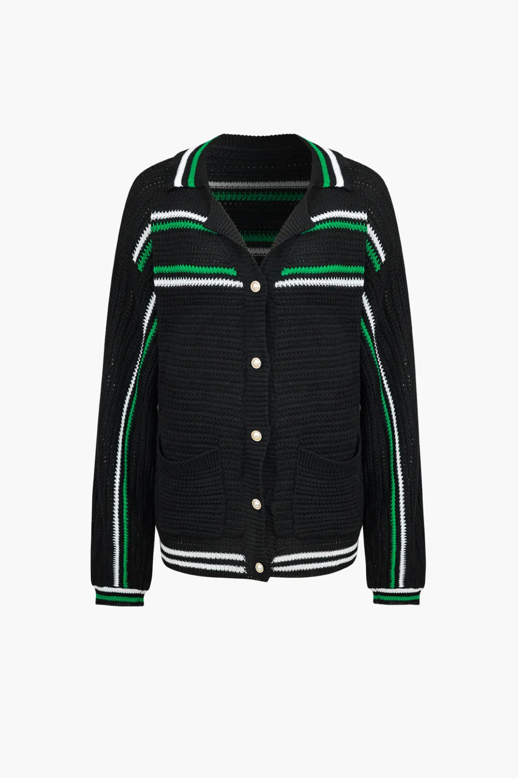 Knit Color Block Pocket Cardigan>MICAS Hot