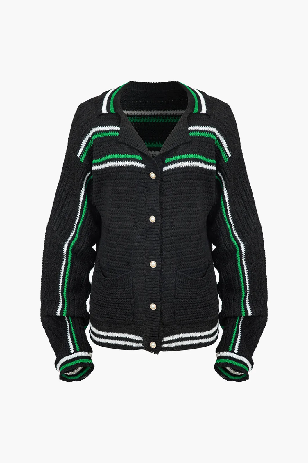 Knit Color Block Pocket Cardigan>MICAS Hot