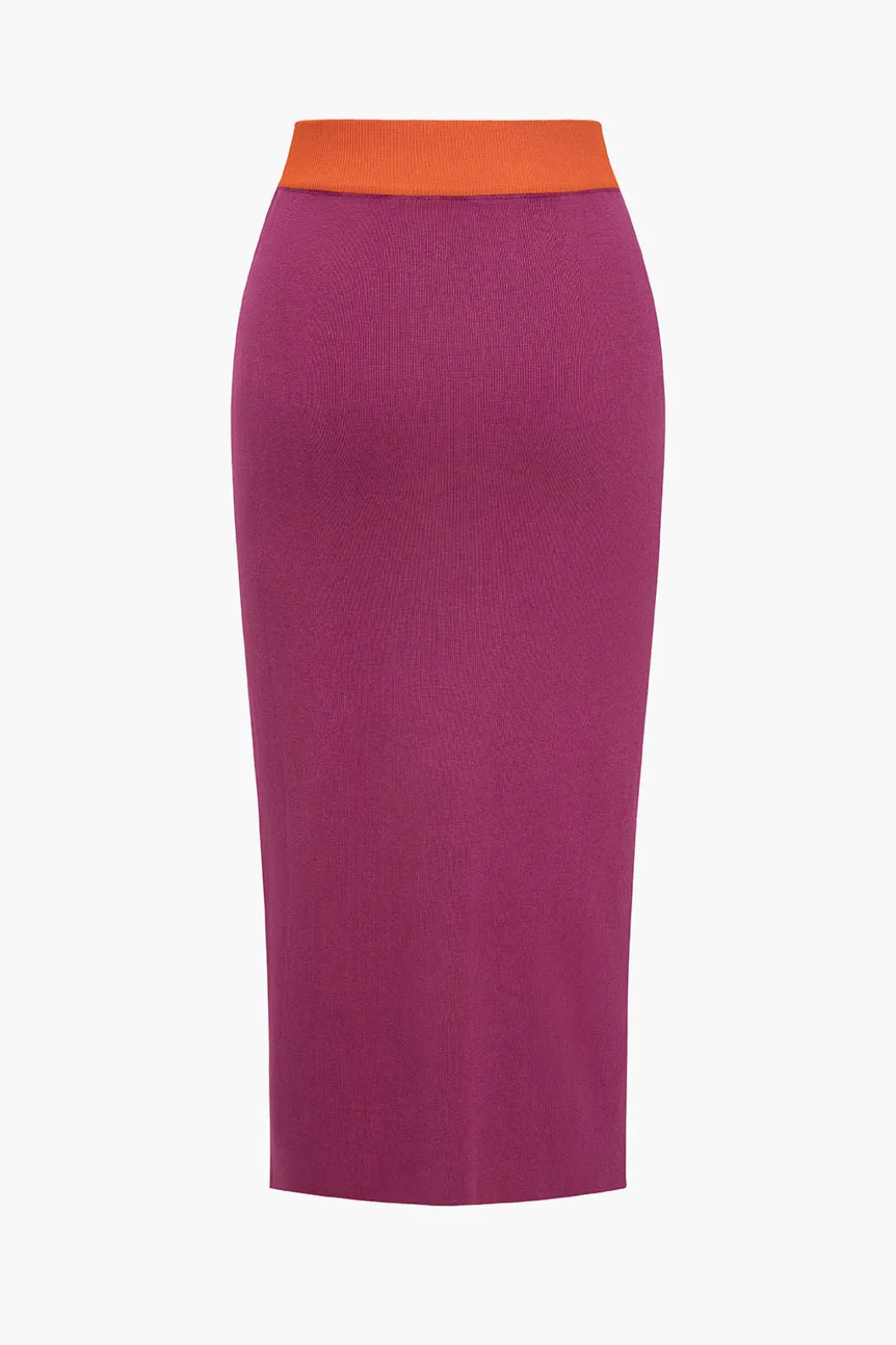 Knit Color-Block Button Tank Top And Skirt Set>MICAS Discount