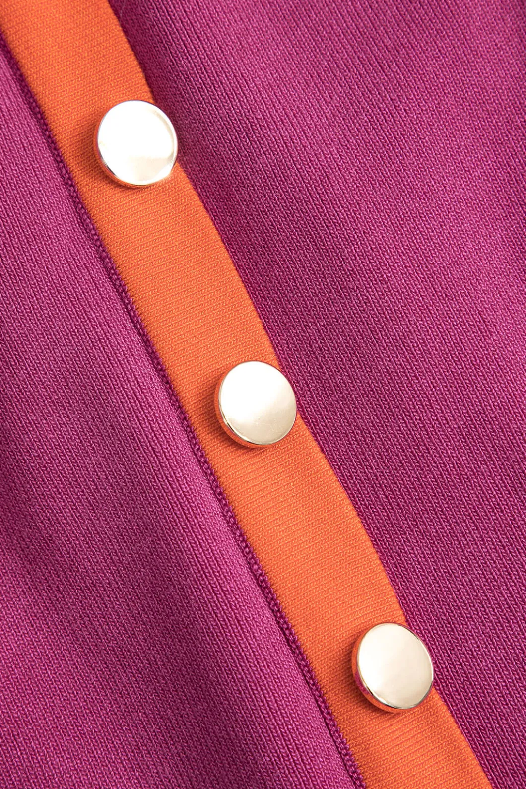 Knit Color-Block Button Tank Top And Skirt Set>MICAS Discount