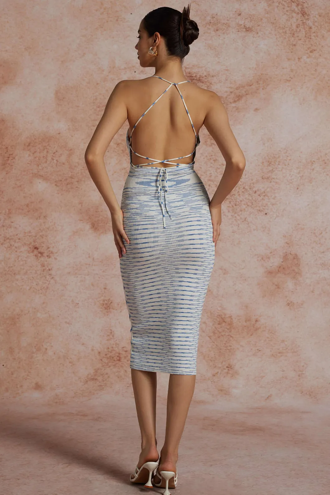 Knit Intertwine Tie Midi Dress>MICAS Best