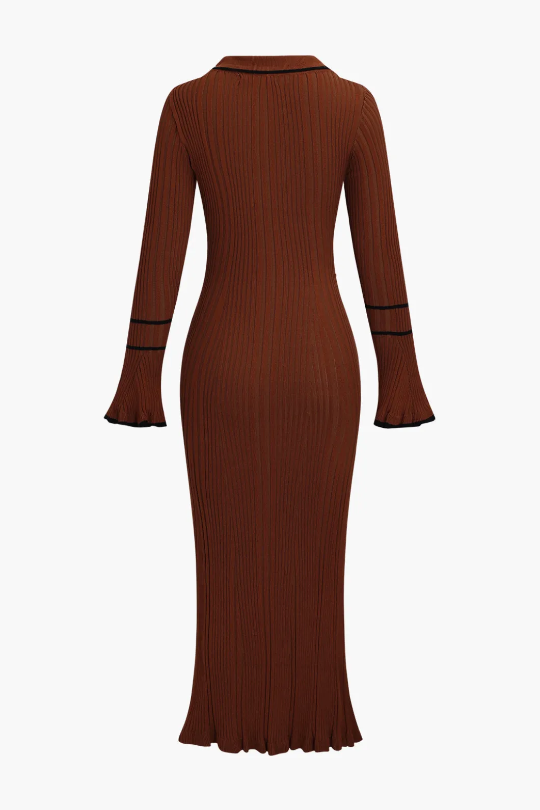 Knit Long Sleeve Button Dress>MICAS Outlet