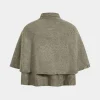 Knitted Button Cape Short Loose Cardigan>MICAS Clearance