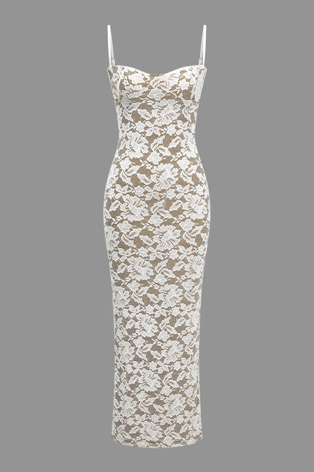 Lace Slit Slip Maxi Dress>MICAS Hot