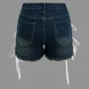 Lace Up Denim Short>MICAS New