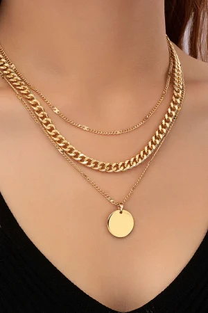 Layer Disc Pendant Necklace>MICAS Sale