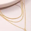 Layered Pendant Lock Chain Necklace>MICAS Hot
