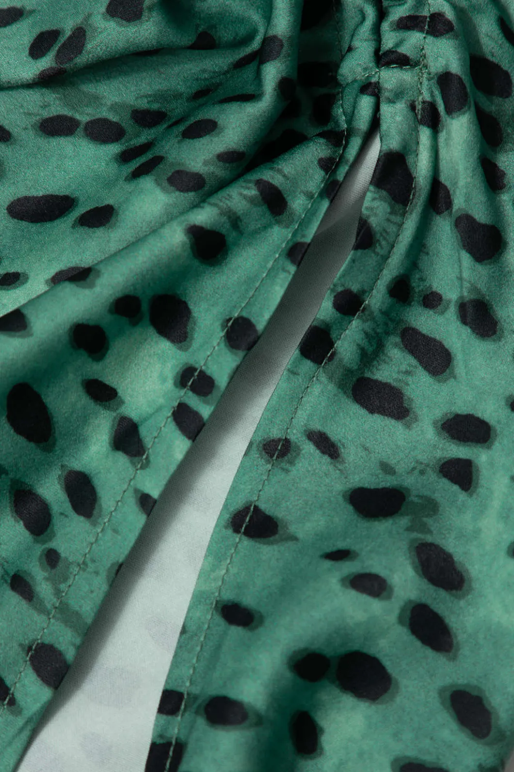 Leopard Drawstring Slit Skirt>MICAS Discount