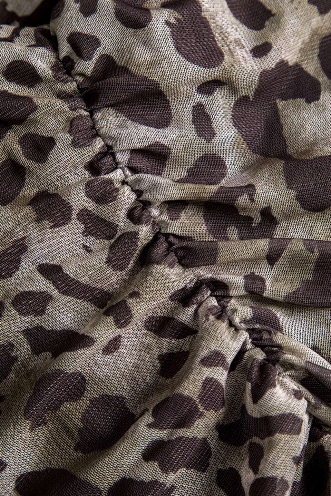 Leopard Print Asymmetrical Mesh Tank Top>MICAS Sale