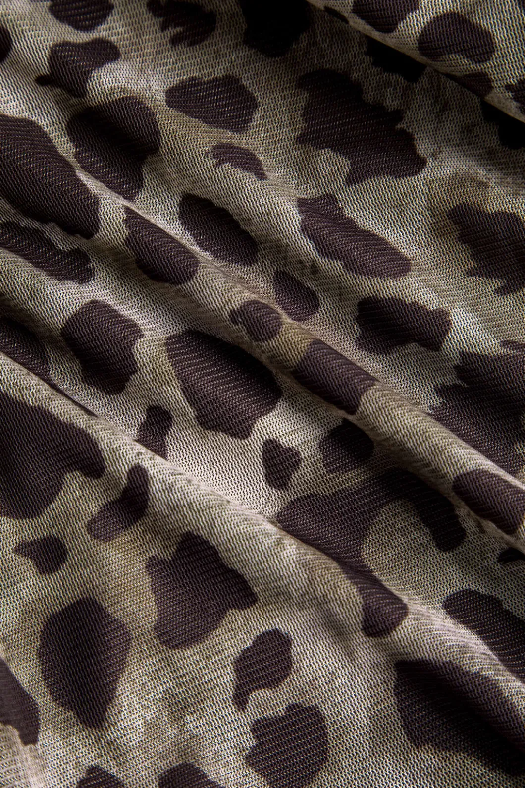 Leopard Print Asymmetrical Mesh Tank Top>MICAS Sale