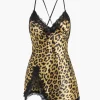 Leopard Print Lace Trim Dress Lingerie>MICAS Clearance