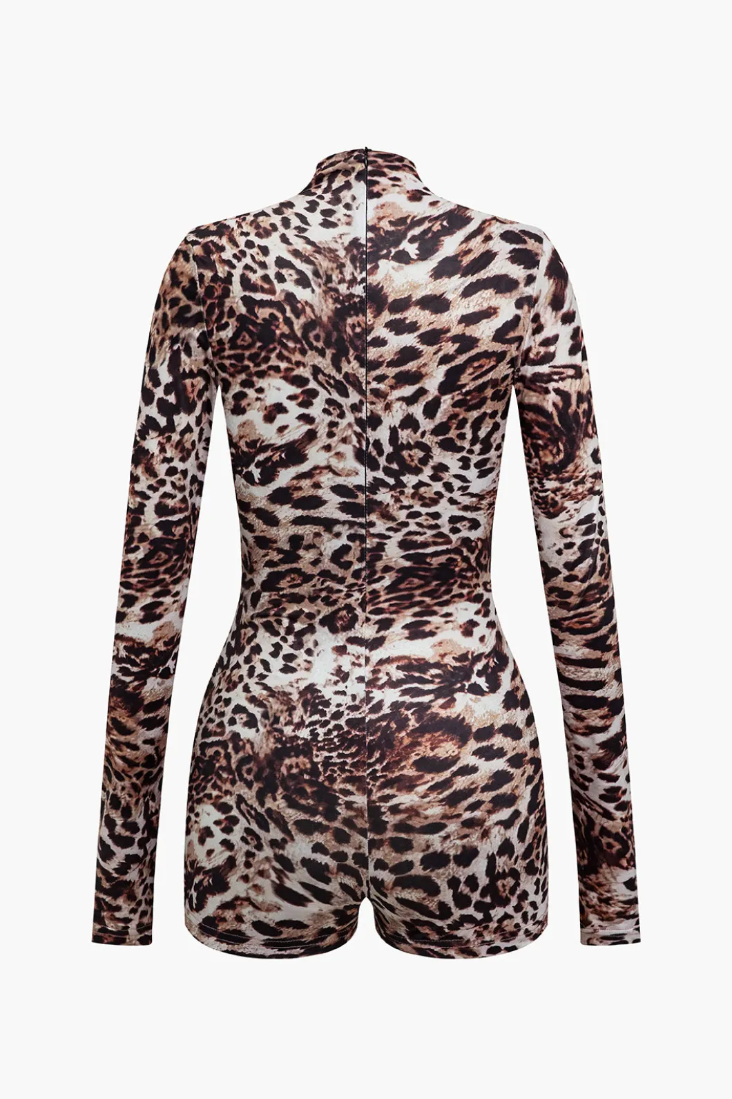 Leopard Print Long Sleeve Bodycon Romper>MICAS Discount