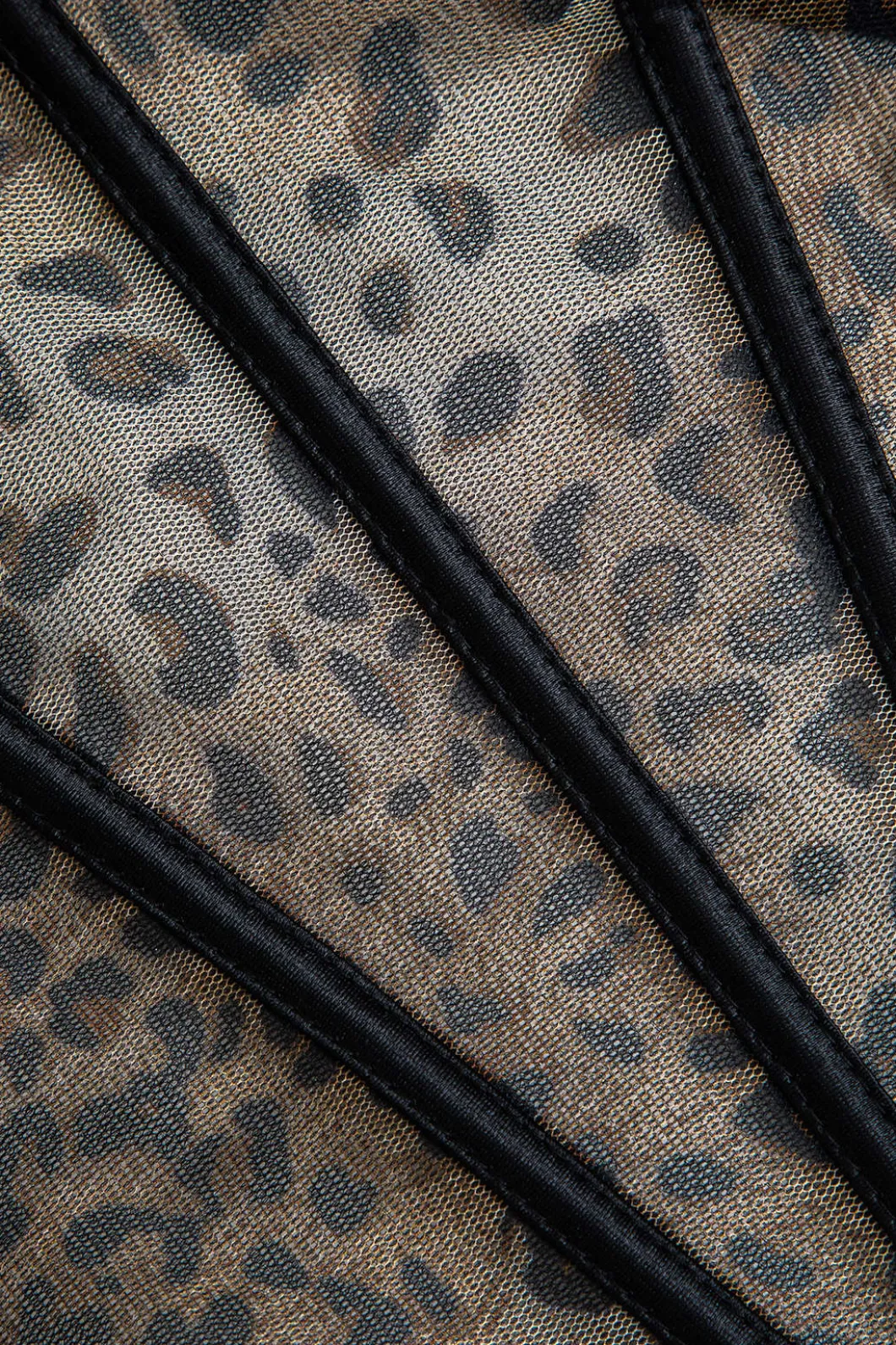 Leopard Print Mesh Sheer Cami Top>MICAS New