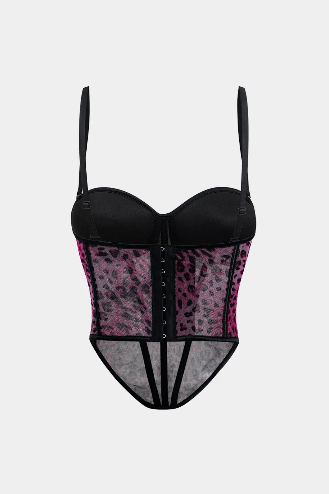 Leopard Print Mesh Sheer Cami Top>MICAS New