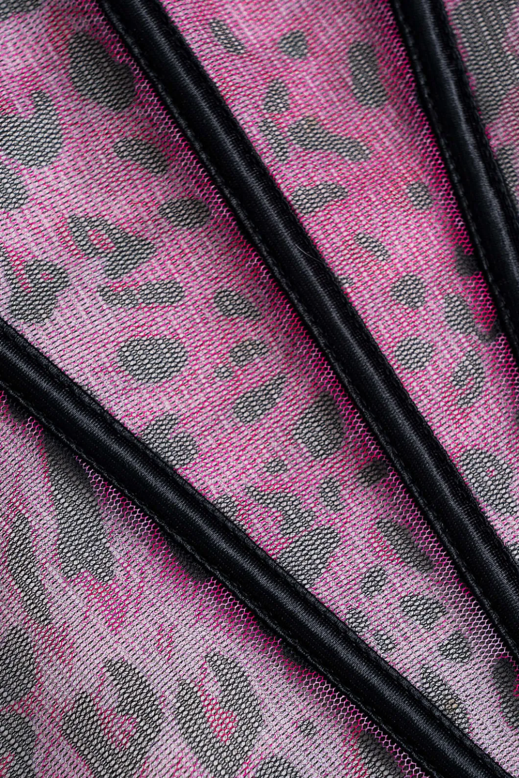 Leopard Print Mesh Sheer Cami Top>MICAS New