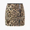 Leopard Print Sequin Low Neckline Skirt Set>MICAS Online