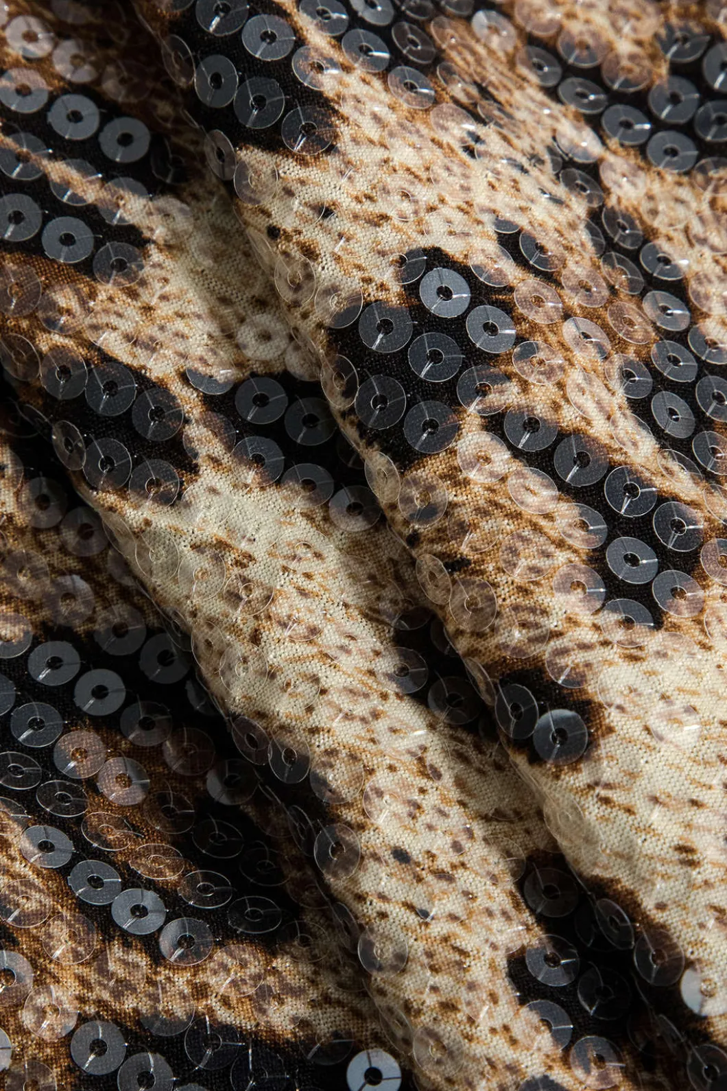 Leopard Print Sequins Spaghetti Strap Mini Dress>MICAS Hot