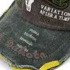 Letter Embroidery Distressed Baseball Hat>MICAS New