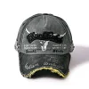 Letter Embroidery Distressed Baseball Hat>MICAS New