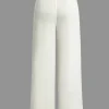 Linen Asymmetrical Zipper Straight Leg Pants>MICAS Best