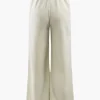 Linen Padded-Shoulder Tie Side Top And Drawstring Pants Set>MICAS Clearance