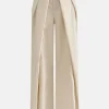 Linen Pleated Wide Leg Trousers>MICAS New