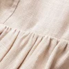 Linen Ruched Sleeveless Mini Dress>MICAS New