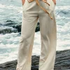 Linen Tie Waist Wide Leg Pants>MICAS Best