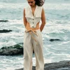Linen Tie Waist Wide Leg Pants>MICAS Best