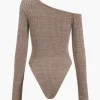 Long Sleeve Asymmetrical Bodysuit>MICAS Discount