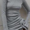 Long Sleeve Puff Sleeve Round Neck Mini Dress>MICAS Discount