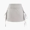 Low Rise Tie Cargo Mini Skirt>MICAS Best