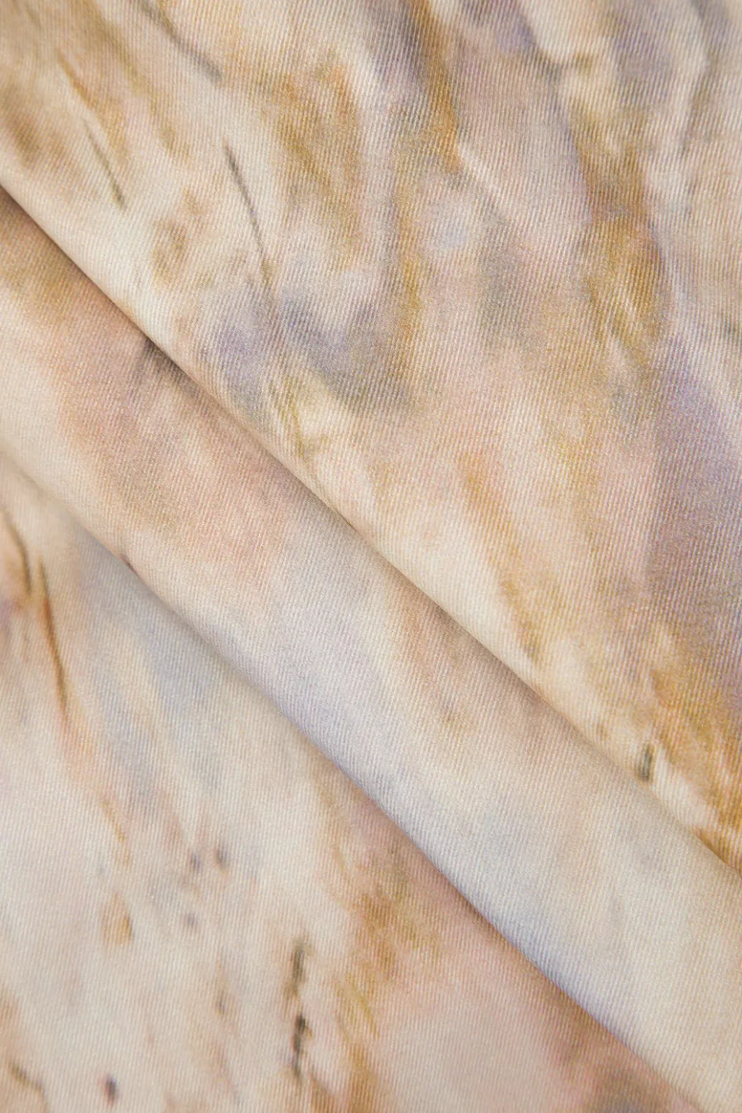 Marble Print Twist Hem Crop Shirt>MICAS Discount