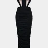 Mesh Backless Patchwork Strapless Maxi Dress>MICAS Online