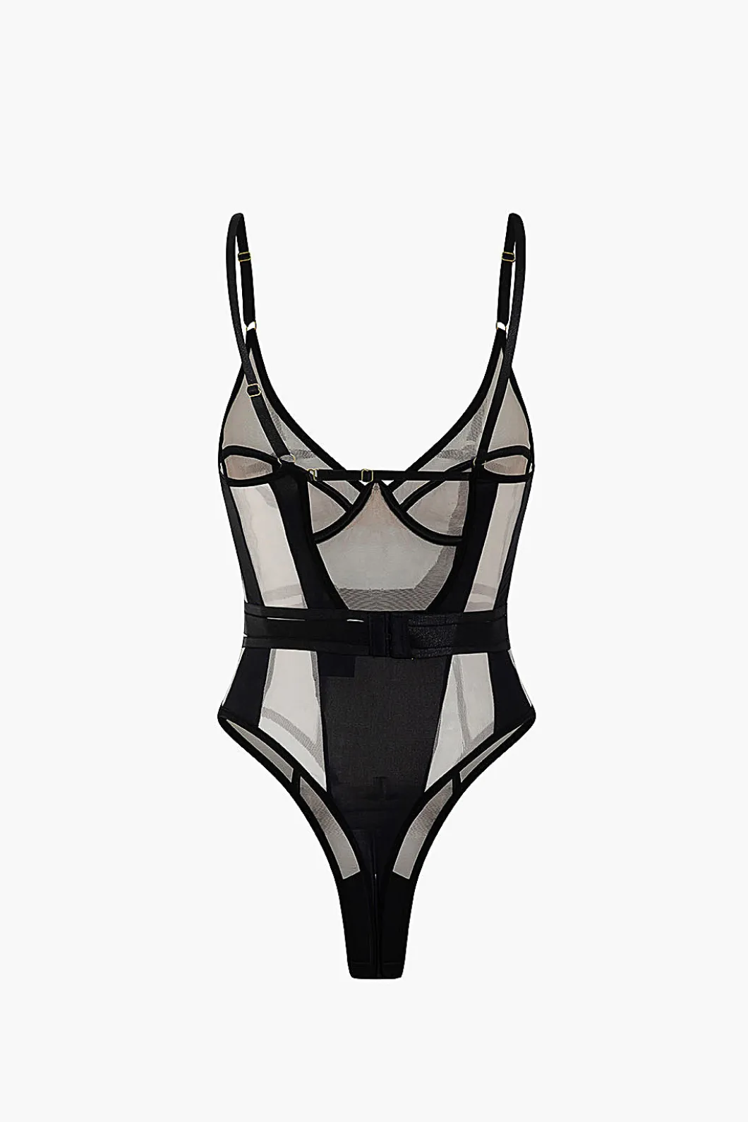 Mesh Backless Sheer Sleeveless Bodysuit>MICAS Online